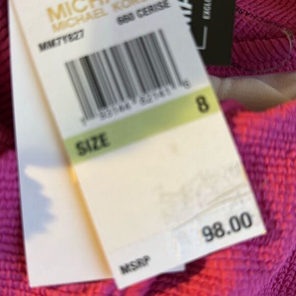 NWT MICHAEL MICHAEL KORS  ONE SHOULDER SIDE CUT OUT ONE PIECE WOMEN SWIMSUIT  Si - Picture 6 of 6